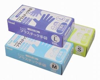 幸和製作所/テイコブ　プラスティック手袋 / GL01M-CL　Mサイズ　100枚入
