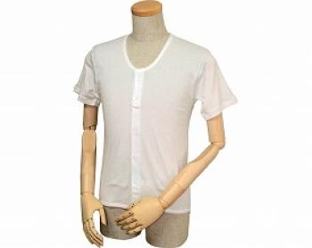 ウエル/紳士イージートゥウェア　半袖前開きシャツ（マジックテープ式）　WM-130 / L　白　
