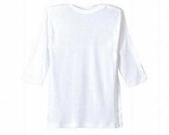 ウエル/男女兼用イージートゥウェア　七分脇開き肌着シャツ　W-12 / 白　L