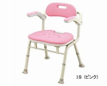 アロン化成/安寿　折りたたみシャワーベンチ　IS　座面角型 / 536-324　ピンク