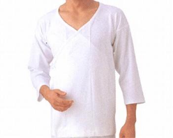 グンゼ/紳士用7分袖　打合せシャツ / HW2197　F　ホワイト