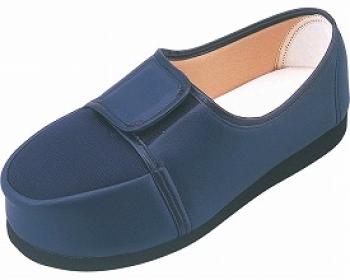 マリアンヌ製靴/リハビリシューズ　WD6030ワイド / 紺　21.0cm