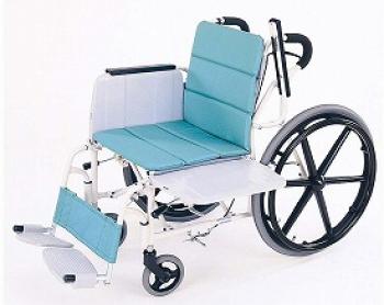 いうら/自走用横乗り車椅子　ラクーネ　介助ブレーキ付き / KY-350PN　パープル