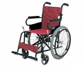 片山車椅子製作所/ファミリーチェア　介助ブレーキ付 / KW-205　エンジ