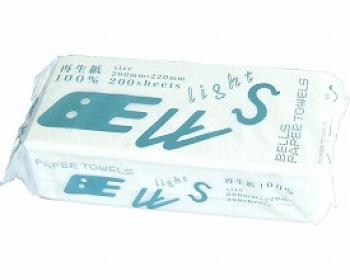新橋製紙/BELLS light（ベルズライト）タオル / 20022　200枚×30袋