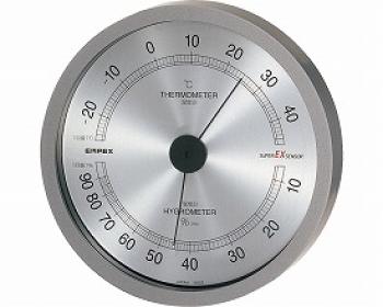 エンペックス気象計/スーパーEX高品質温湿度計 / EX-2727　メタリックグレー
