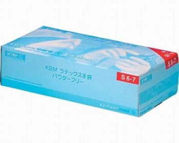 川本産業/KBMラテックス手袋　パウダーフリー　100枚 / 025-140290-00　SS