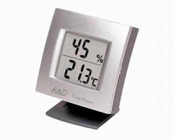 エー・アンド・ディ/デジタル温湿度計 / AD5649　シルバー