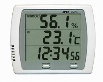 エー・アンド・ディ/デジタル温湿度計 / AD5681　ホワイト
