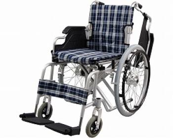 ヤマトヒューマン/肘跳ね上げ式アルミ車椅子 / YFWC-982NV（DR）　ネイビー
