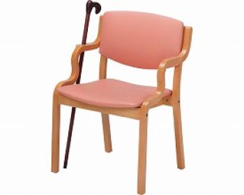 プラス/福祉用椅子　PDチェア（同色2脚セット） / PD-5005S　ライトピンク