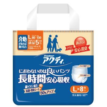 日本製紙クレシア/店頭用　Fアクティにおわない良いパンツ長時間安心 / L　8枚×4袋