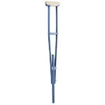 赤井/木製カラー伸縮松葉杖　2本組 / 2198　小　ブルー