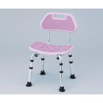 アズワン/シャワー椅子　背付 / HS4215　ピンク