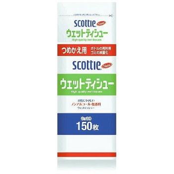 日本製紙クレシア/スコッティウェットティシュー　詰替用 / 150枚×24
