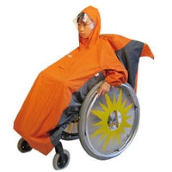 サンプラス/車椅子用レインコート　アクトフリージュニアN / オレンジベース