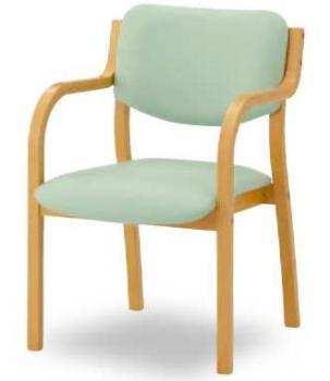 アイリスチトセ/福祉木椅子　リーズチェア / MN-V　グリーン