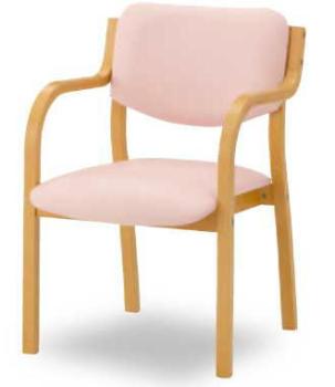 アイリスチトセ/福祉木椅子　リーズチェア / MN-V　ピンク
