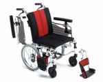 介助式車椅子　MYU4-16（μ-C4）　μシリーズ / 座幅38cm　レッド