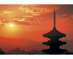 八坂の塔と夕陽（京都） / 30667