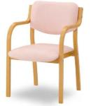 福祉木椅子　リーズチェア / MN-V　ピンク