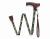 アルミ製スリムカラー折りたたみ杖 / MRA-05005　イエローフラワー01